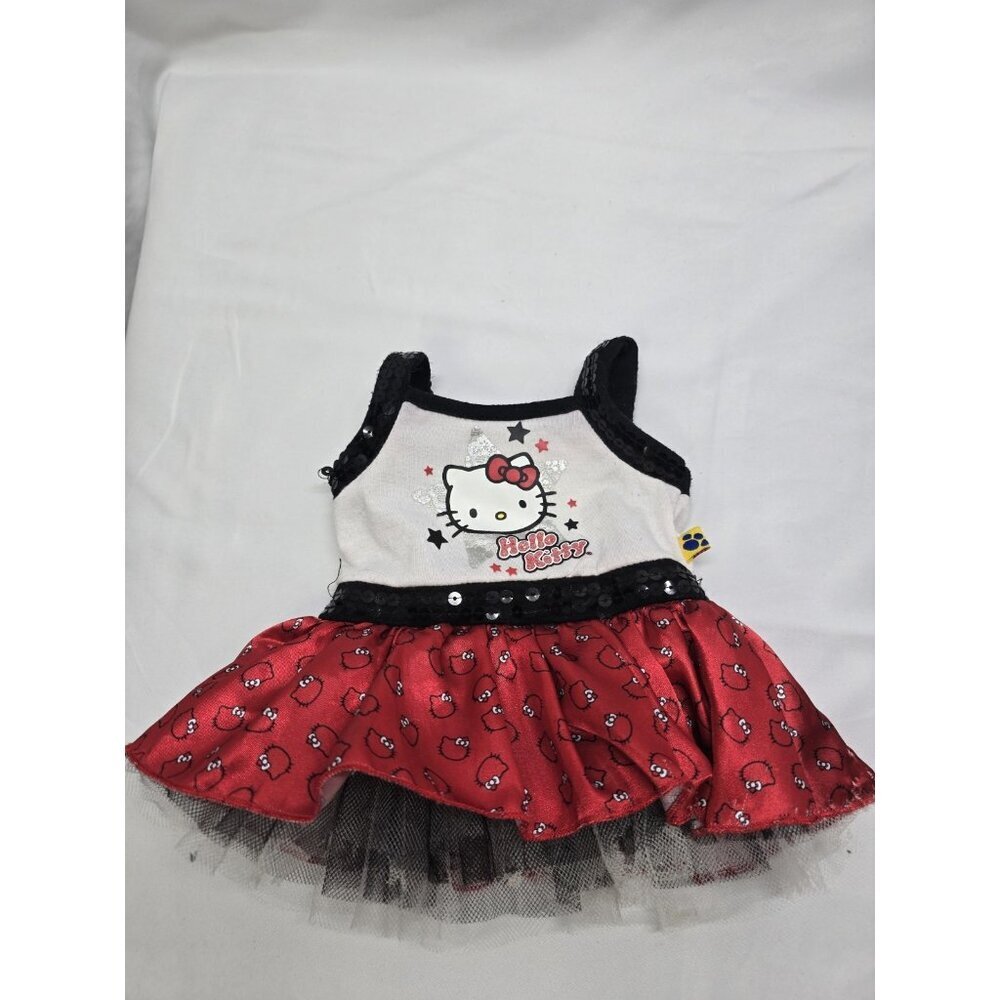 Build A Bear Hello Kitty Dress Red Black Star Sequin Sanrio Teddy Clothes-FLAWED